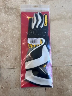 MOMO ITALY Men Top Light Black Racing Glove Size 09 - Black | White NEW - Image 1 of 4