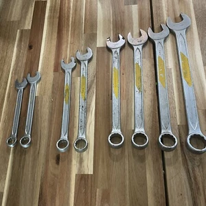 Vtg Indestro Combo 8 Wrench Lot USA 1 1/4 - 5/8 1084 1083 1082 1081 1075 - Picture 1 of 8