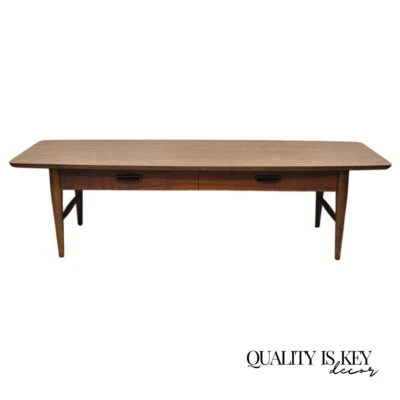 Lane Mid Century Modern 56" Long Surfboard Laminate Top Coffee Table with Drawer - Image 1 of 4