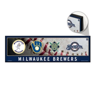 MILWAUKEE BREWERS RETRO LOGO'S COOPERSTOWN COLLECTION WOOD SIGN 9"x30" WINCRAFT - Picture 1 of 1