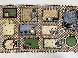 Fabric Labels Material Christmas Labels 24 Labels Snowman Teapot Birds Cotton - Picture 1 of 5