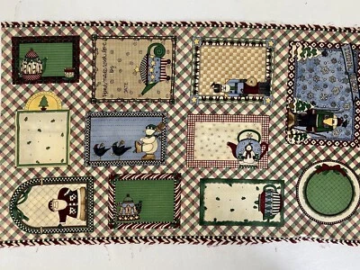 Fabric Labels Material Christmas Labels 24 Labels Snowman Teapot Birds Cotton - Image 1 of 4