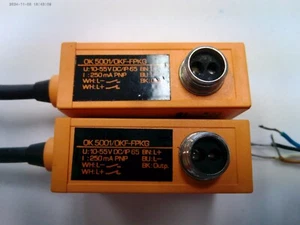 IFM Efector Photoelectric Sensor OK5001 OKF-FPKG Lot of (2) - Picture 1 of 7