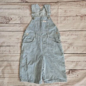 Vintage Guess Made in USA Pinstripe Conductor Shortalls Kids 7 - Picture 1 of 7
