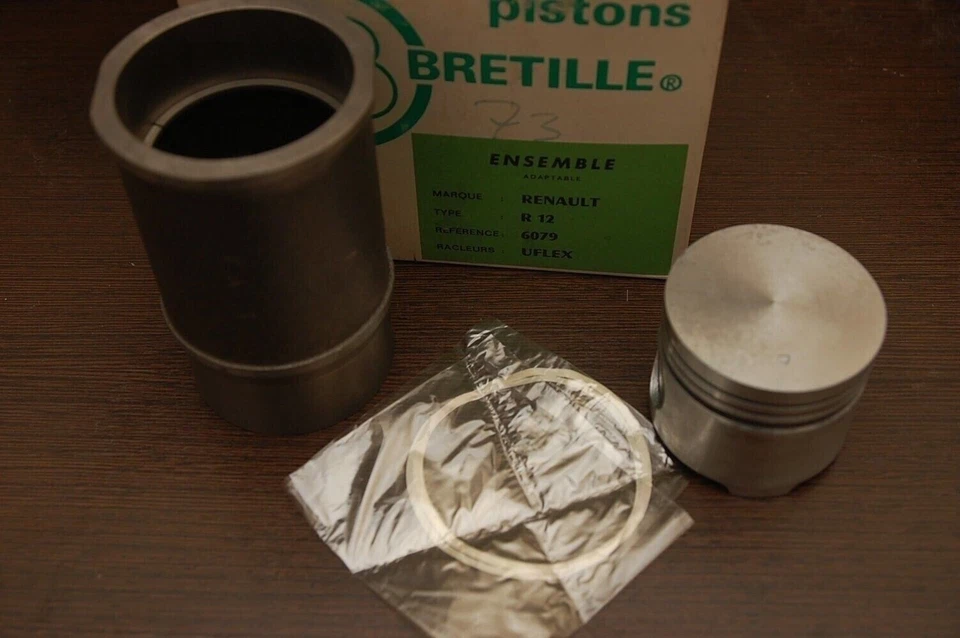 Renault 5TS R5 TS 12 TS, TR R 10 R 6 R 15 GTL 73mm pistons liners rings pins set - Image 1 of 4
