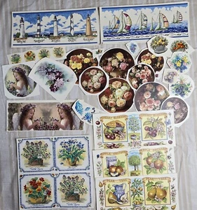 Lote #132 De Colección Calcomanía Transferencia Toboganes de Agua Cerámica Artesanía ENVÍOS FLORALES FRUIT ANGEL - Imagen 1 de 9
