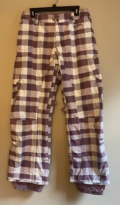 Burton DryRide Ajustable Snowboard Esquí Nieve Pantalones Púrpura Cuadros Mujer Pequeño Usado en Excelente Condición Foto 1 de 4