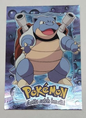 1999 Blastoise Topps Pokemon Movie Edition Black Logo E9 of 12 Holo - Image 1 of 2