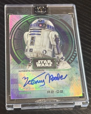 Star Wars Kenny Baker as R2-D2 Autograph Signed Rare Green #ed /25   Must See! - Image 1 of 3