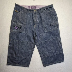 Y2K Lifted Research Group LR Geans LRG Denim Jean Shorts Sz 42 Jorts  - Picture 1 of 23