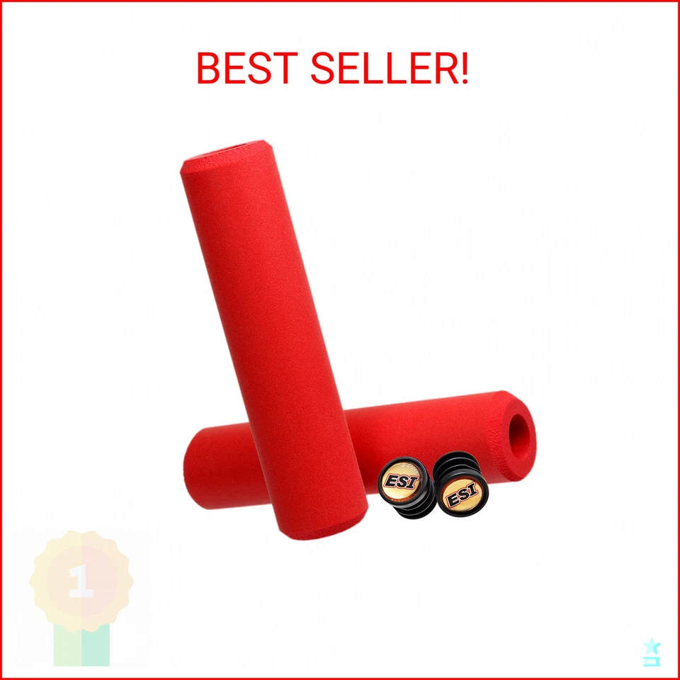 ESI Extra Chunky Silicone Grips Red 34mm 130mm