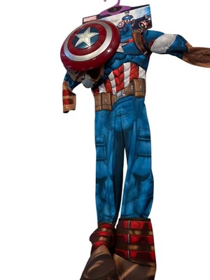 Captain America Costume Kids SMALL Marvel Super Hero Captain America Costume 4/6 - Image 1 of 4