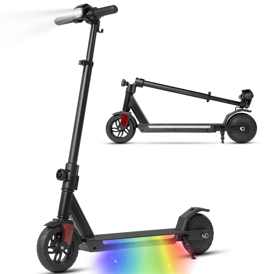 E Scooter Für Kinder 6-14 Jahren Kinderroller 14km/h Elektroroller E-Roller LED - Bild 1 von 4