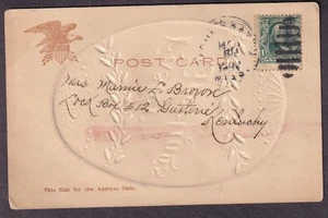 1907 Easter Greetings embossed post card to Minnie L Brown Guthrie Kentucky - Picture 1 of 2