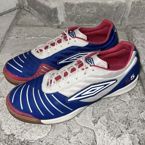 Umbro Sala S5 Drag Liga-A USA Red/White/Blue Indoor Soccer Leather Shoes 12 Men - Picture 1 of 9