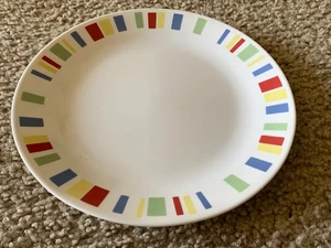 Corning Corelle Memphis Dinner Plate 10 1/4" Colorful Rectangles,Made in USA - Picture 1 of 4