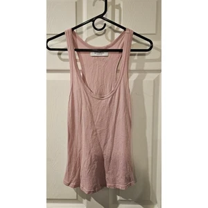 Camiseta sin mangas SPRWMN de algodón rosa talla pequeña hecha en EE. UU. Logo trasero minimalista de lujo - Imagen 1 de 7