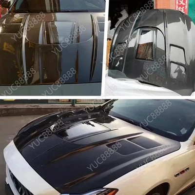 Крышка капота вентилируемая передняя из настоящего углеродного волокна для Maserati Ghibli 2014-2024 - Изображение 1 из 4