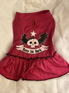 dog dress born to bark skull medium new - Picture 1 of 2
