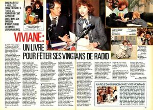 Coupure de presse Clipping 1986 Viviane Blassel d'Europe1  (2 pages)