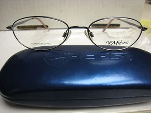  VIA MILANO EYEGLASS FRAMES Style  NANNETTE Sz. 52-17-135  Plum Free UNGER CASE - Picture 1 of 4