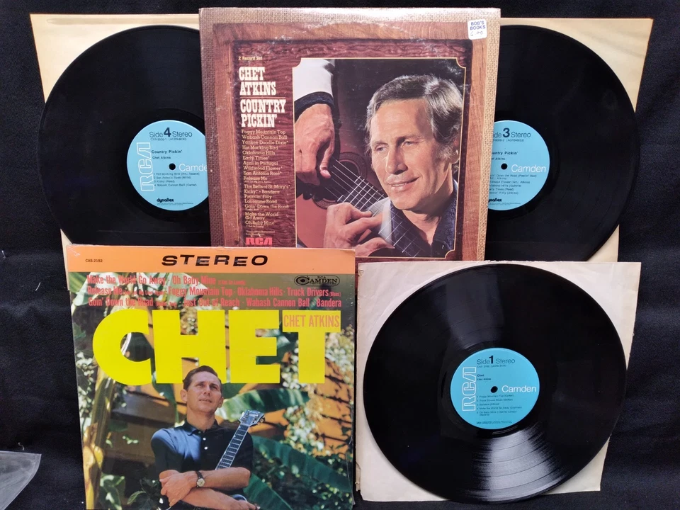 Чет Аткинс кантри Пикин и Чет 2 X виниловые пластинки LP RCA Camden пластинки лот из 2 - Изображение 1 из 4