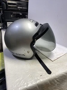 HJC FG3 Motorcycle Helmet Gray W/ Black Snap Flip Shield Visor Size SMALL Nice! - Picture 1 of 12