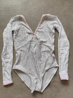 NOVO collant Yumiko Alicia CV-Branco N-Rose acabamento manga longa tamanho G - Imagem 1 de 3