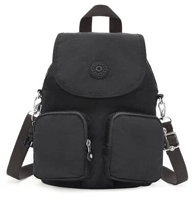 kipling Basic Eyes Wide Open Firefly Up Small Backpack Rucksack Black Noir Neu - Bild 1 von 4