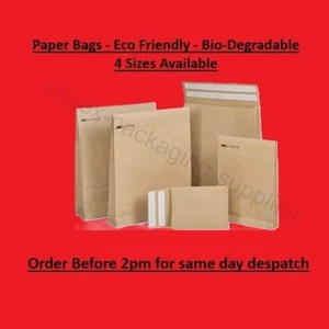 BROWN KRAFT PAPER MAILING BAGS PEEL AND SEAL MAILERS 100% RECYCLABLE STRONG - Picture 1 of 5