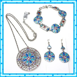 Brighton Africa Stories Pendant Necklace Earrings Bracelet New Pouch - Picture 1 of 5