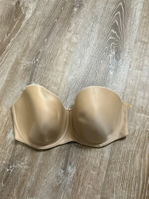 Sujetador Fantasía Sin Tirantes 36G B4530 Beige Desnudo Tostado Suave Convertible Usado en Excelente Condición Foto 1 de 4