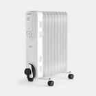 9 Fin 2000W Oil Filled Radiator - White Home Heater Warming Portable