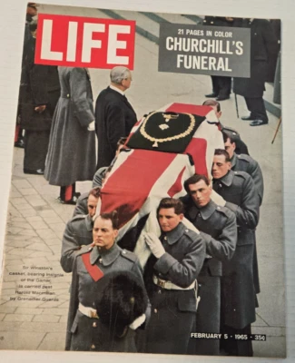 Vintage Life Magazine February 5, 1965 Churchhill's Funeral - Image 1 of 4