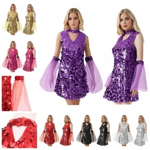 Women's Dress A-line Dresses With Sleeve Vintage Sundress Festival Ball Gown - Picture 1 of 50