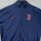 Boston Red Sox Jacket Men Medium Dri-Fit Navy Blue Athletic Full Zip Swoosh NIke