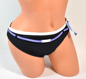 Women's Nautica Black with Color Logo Detail Classic Bikini Swim Bottom Size 14 - Picture 1 of 6