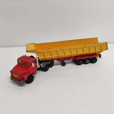 majorette, camion scania p140 con cassone. SCALA 1/60 DIE CAST MODELLINO VINTAGE - Immagine 1 di 4