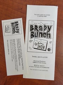 Brady Bunch Original Game Show Ticket + Invitation - Picture 1 of 3