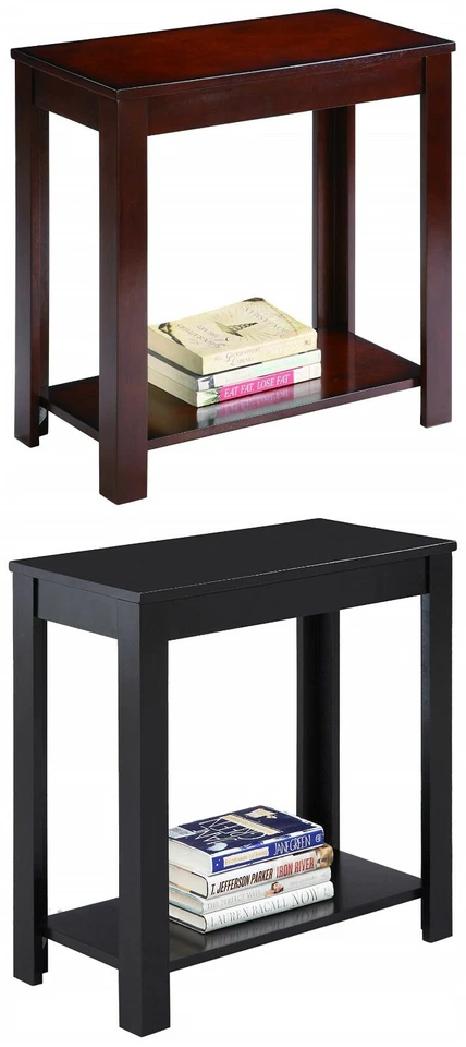 Classic Espresso Pierce Rectangular Accent Wood Chair Shelf End Table Side Table - Image 1 of 1