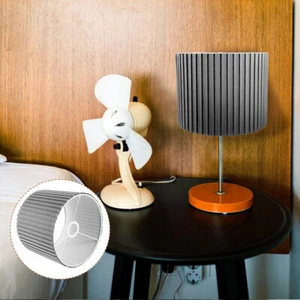 Fabric Lampshade Office Replacement Cover Tabletop Grey Drum Light Shades for - Picture 1 of 12
