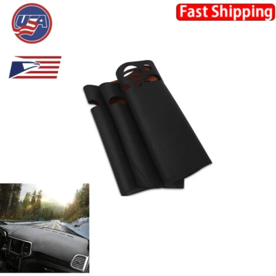 Cubierta de cuero para tablero de instrumentos de Jeep Grand Cherokee 2011-2017 almohadilla de línea marrón Foto 1 de 4