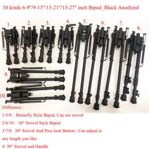 10 kinds 6/9/13/27'' Bipod Adjustable Spring Return Heavy Duty Tiltable Swivel - Picture 1 of 26