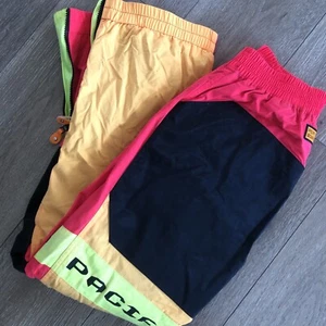 Vtg Ocean Pacific OP Youth Tech Board Pants size Medium Y2K Performance Neon - Picture 1 of 12