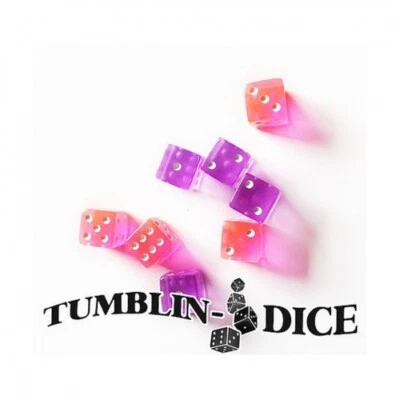 Tumblin-Dice Dés Supplémentaires - Rose - Violet - 4 Pièces Chacune - Photo 1/3