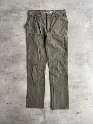 Pantalones Carhartt De Rodilla Doble Verdes W31X32 - Imagen 1 de 4