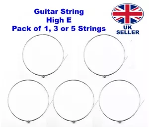 Cuerdas altas de repuesto de guitarra acústica 1, 3 o 5 proveedor del Reino Unido - Imagen 1 de 7