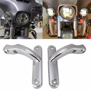 2x Soporte de luz antiniebla de punto de señal de giro para Harley Electra Street Glide FLHX FLHR - Imagen 1 de 11