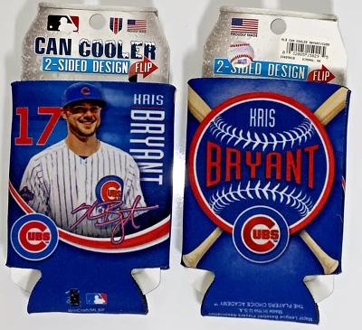  KRIS BRYANT #17 CHICAGO CUBS MLB SET OF 2 CAN KADDY KOOZIE Cooler Holder  - Image 1 of 3