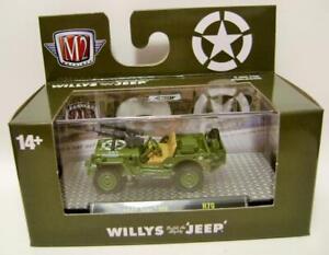 1944 '44 WILLYS JEEP MB MILITARY WITH GUNS R70 M2 MACHINES DIECAST 2023